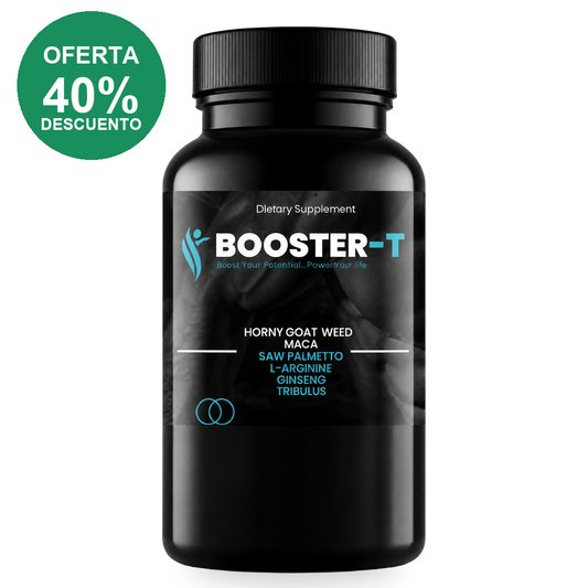 Frasco de BOOSTER-T, apoyo natural 6 en 1 para próstata y vejiga